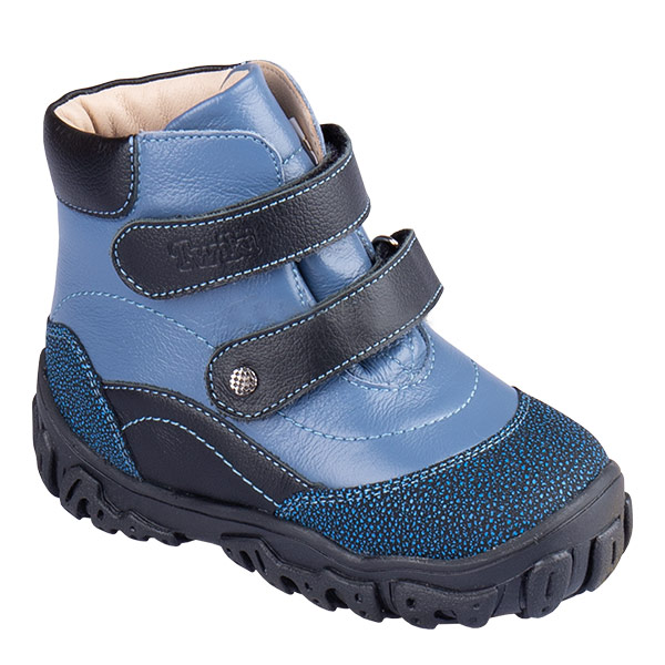Ботинки ортопедические Твики с мехом для мальчиков TW-520 джинсовый/черный